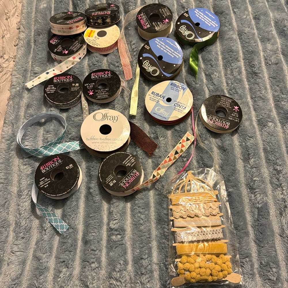 Lot of ribbon and trim